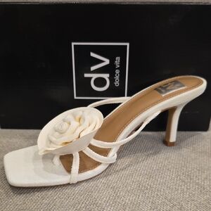 Dolce Vita Women's White Heeled Sandals